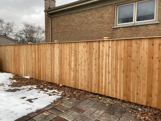 Cedar Privacy Fence installed in Joliet, IL by AmeriDream Fence & Deck